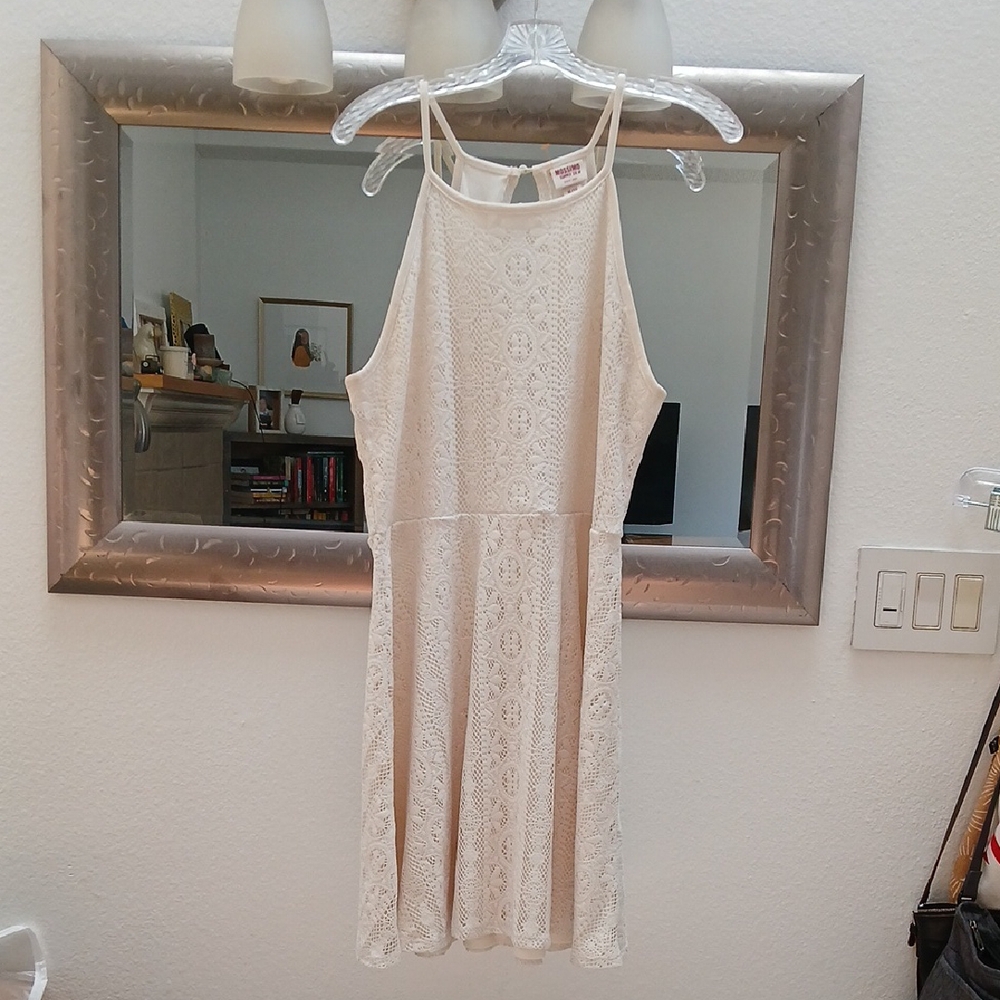 Mossimo Supply Co. Cream Lace Midi Dress